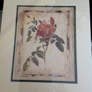 Double Matted Floral Print 11" x 14"